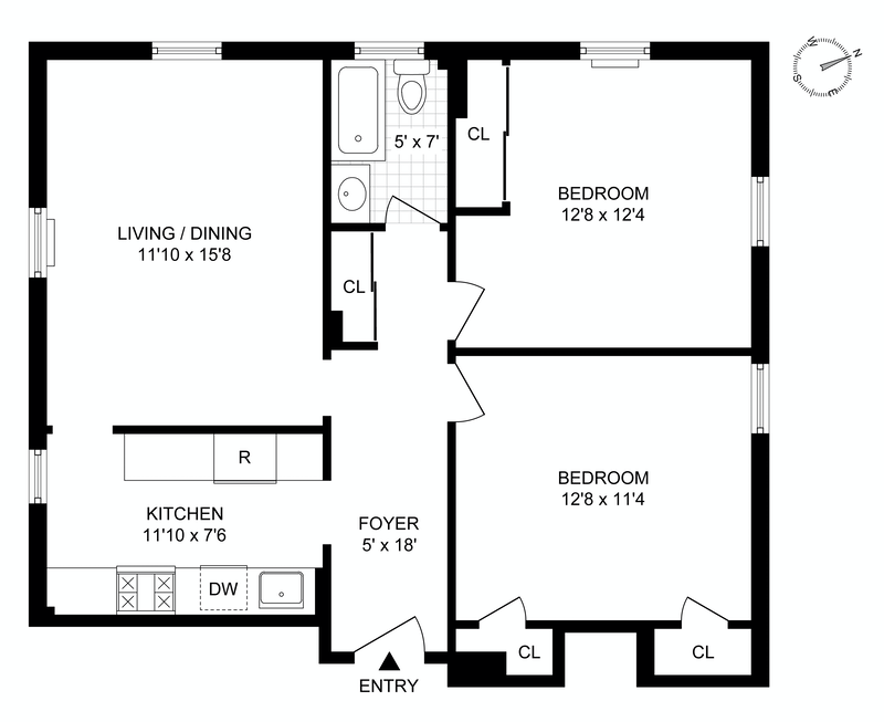 Floorplan for 43 -10 48th Avenue, 4S