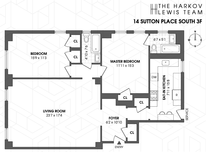 Floorplan for 14 Sutton Place South, 3F