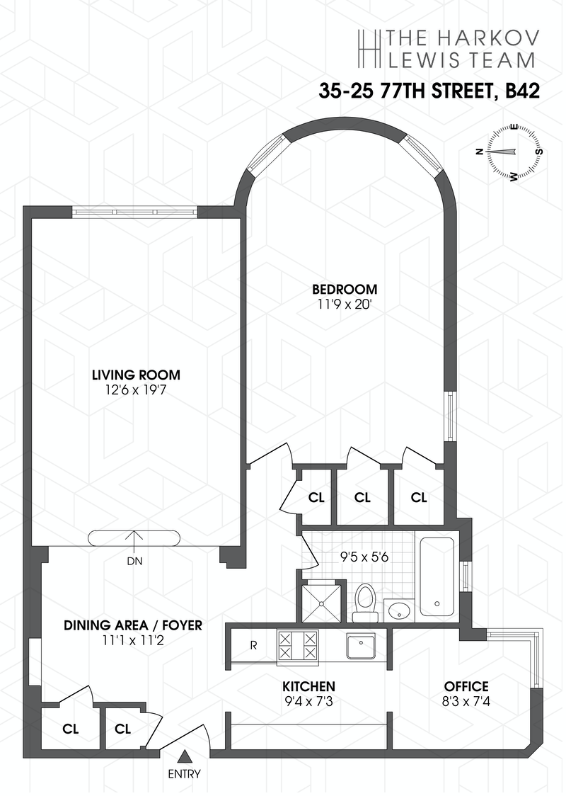 Floorplan for 35 -25 77th Street, B42