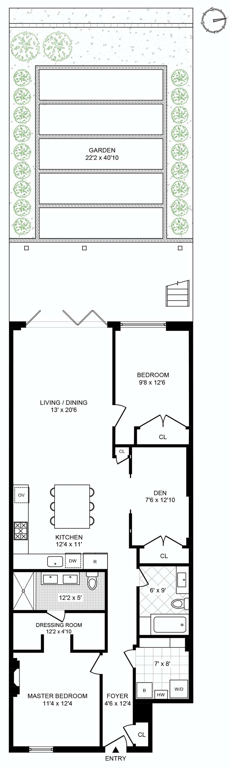 Floorplan for 728 Bloomfield Street, 1