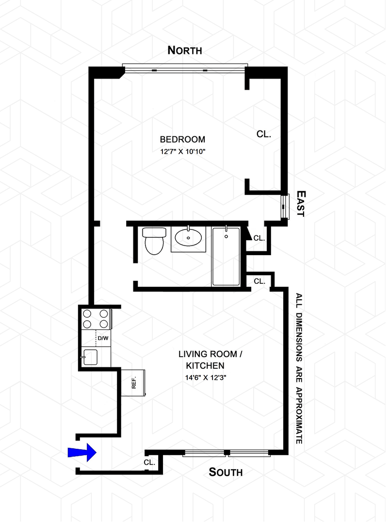 Floorplan for 245 West 72nd Street, 2D