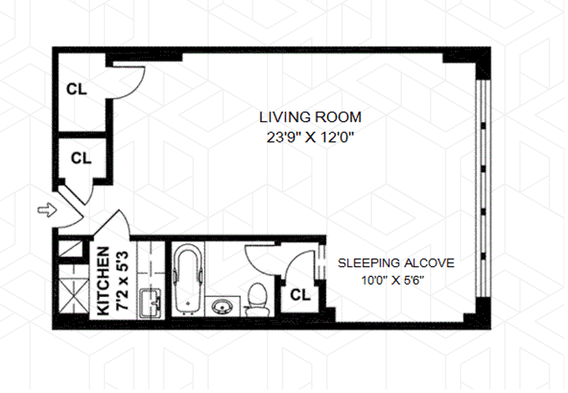 Floorplan for 200 East 15th Street, 15E