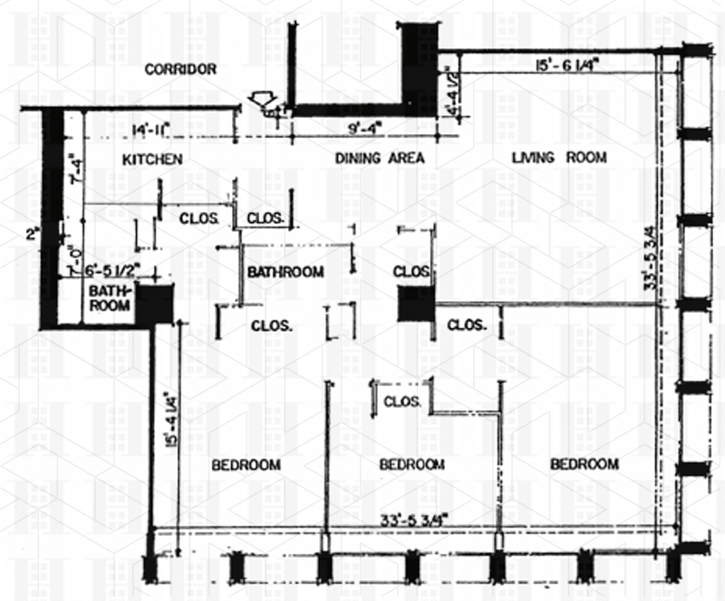 Floorplan for 343 East 30th Street, 19L