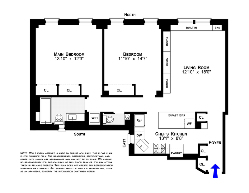 Floorplan for 59 West 71st Street, 2D