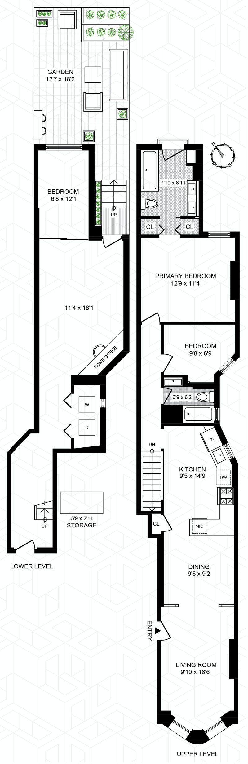 Floorplan for 707 Carroll Street, 1R