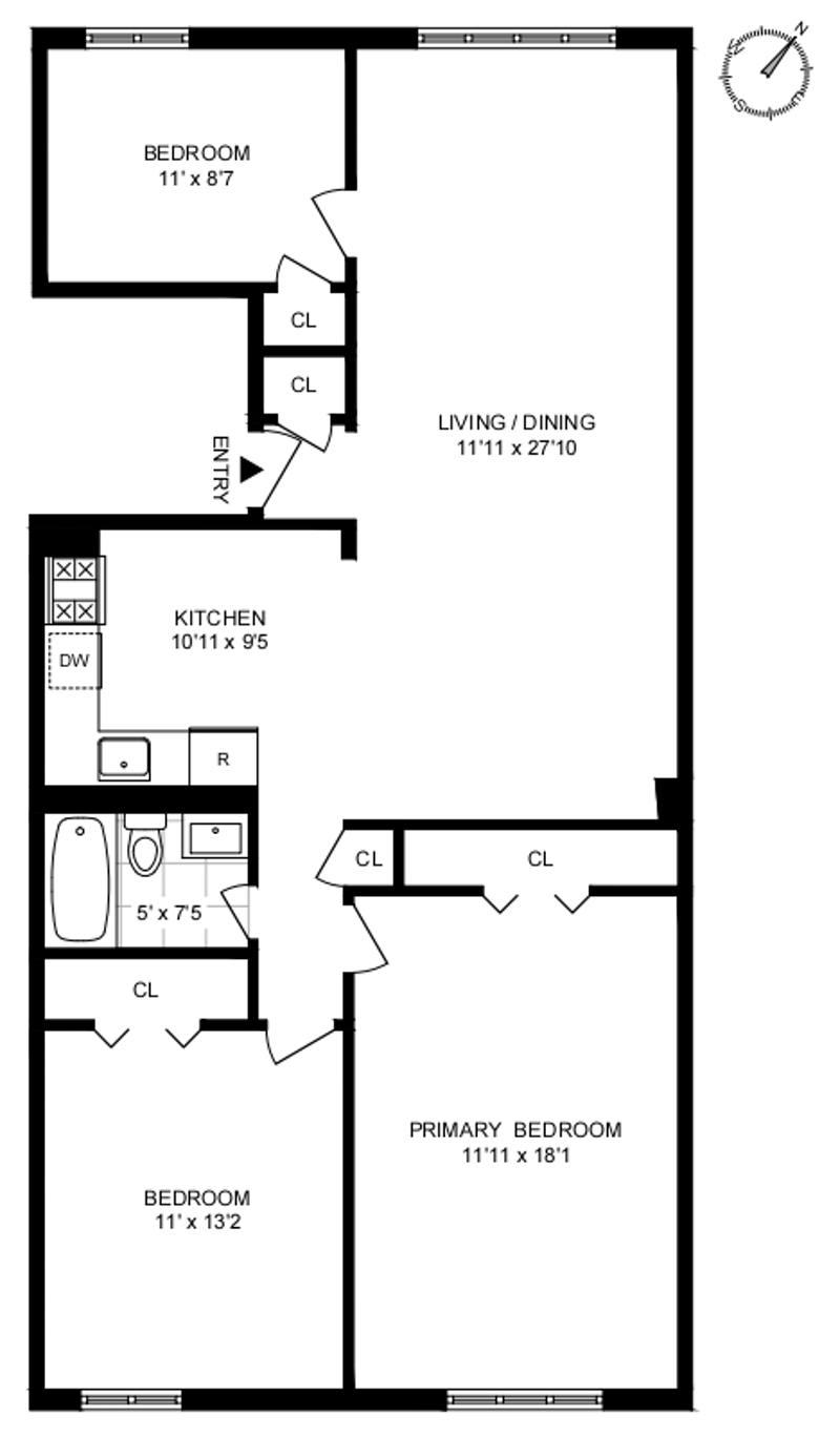 Floorplan for 21 -15, 32 Street, 3