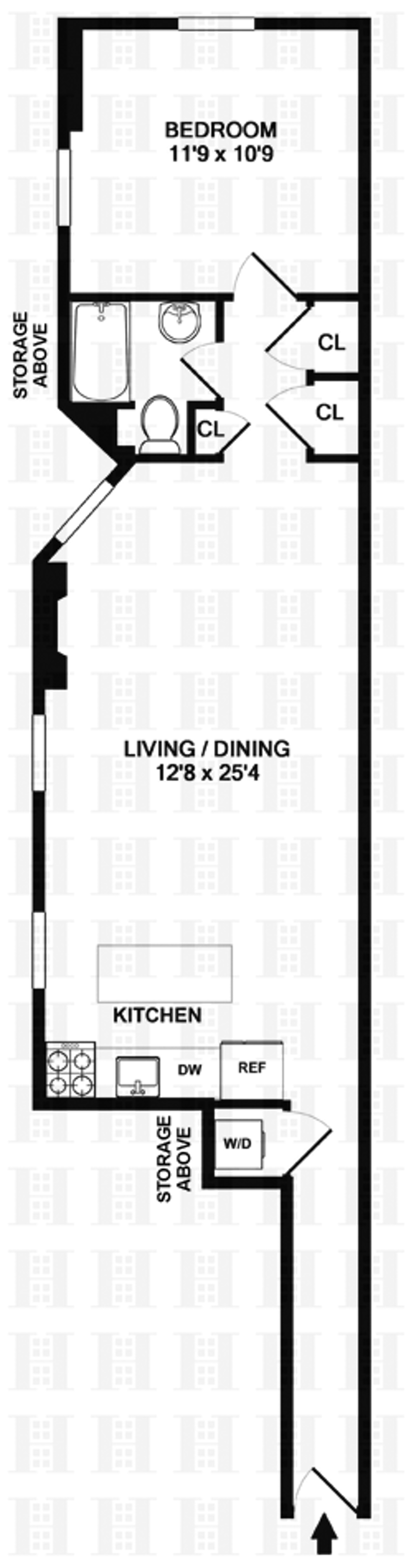 Floorplan for 153 West 80th Street, 3B