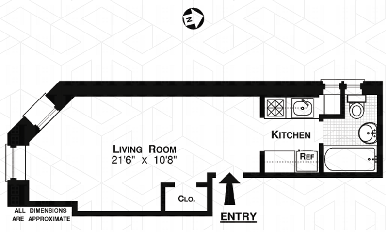 Floorplan for 163 West 79th Street, 1F