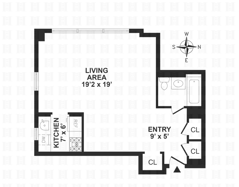 Floorplan for 166 East 35th Street, 15H