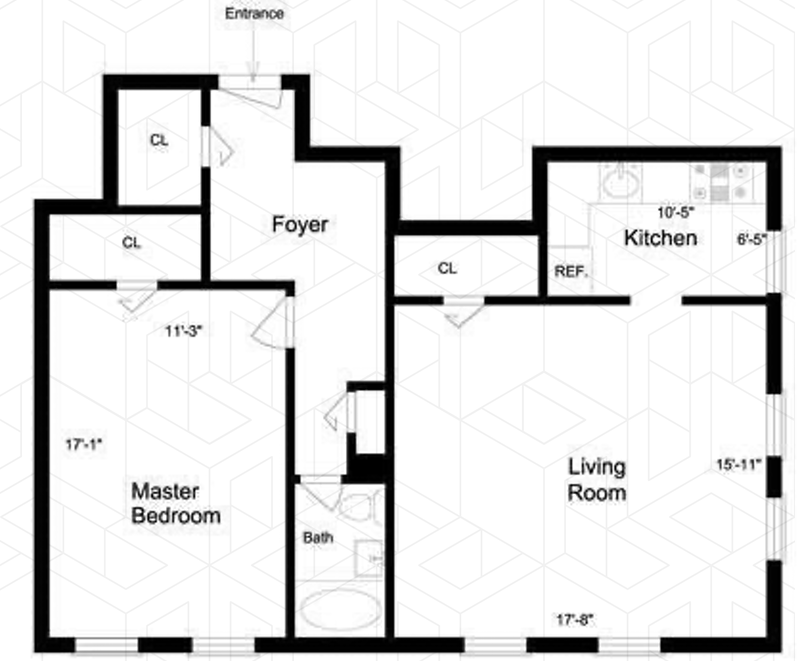 Floorplan for 470 West 24th Street, 4B