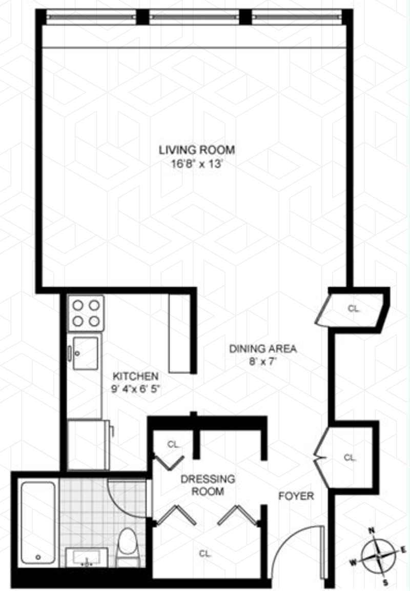 Floorplan for 300 East 33rd Street, 15G