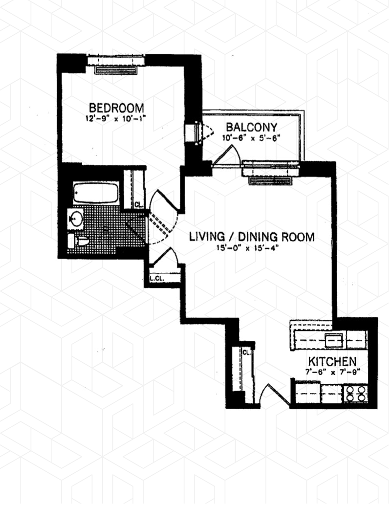 Floorplan for 520 West 23rd Street, 9A