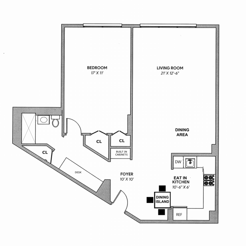 Floorplan for 2621 Palisade Avenue, 3G