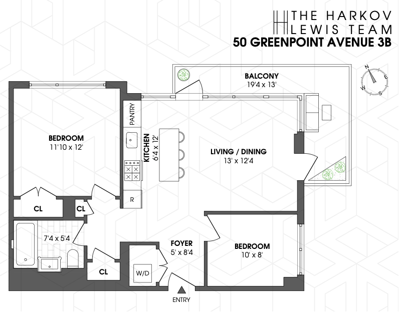Floorplan for 50 Greenpoint Avenue, 3B