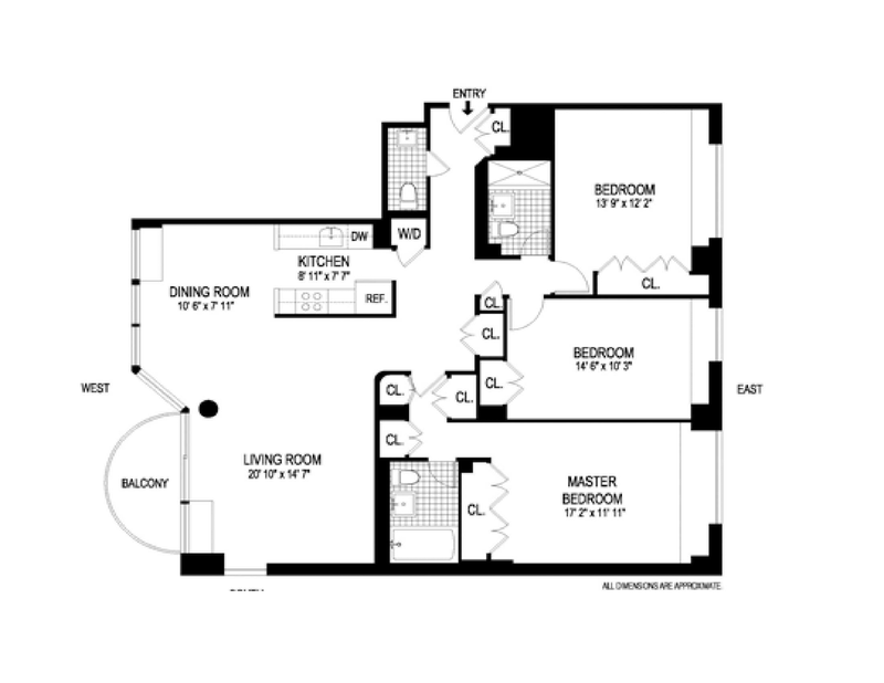 Floorplan for 2521 Palisade Avenue, 7A