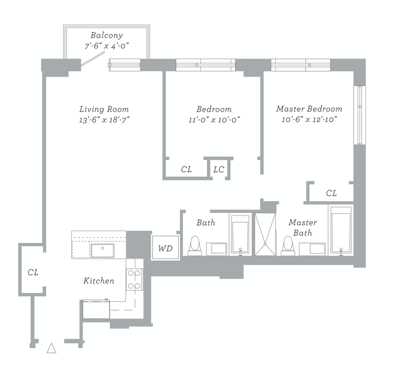Floorplan for 2280 Frederick Douglass B, 7C