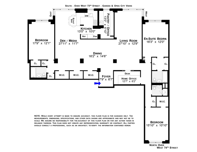 Floorplan for 11 Riverside Drive, 5TUE