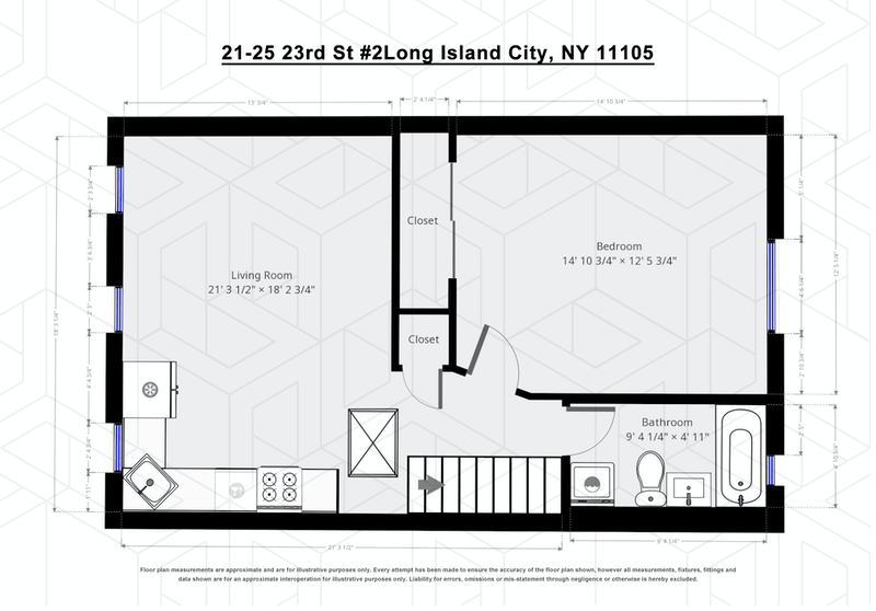Floorplan for 21 -25 32 Street, 2