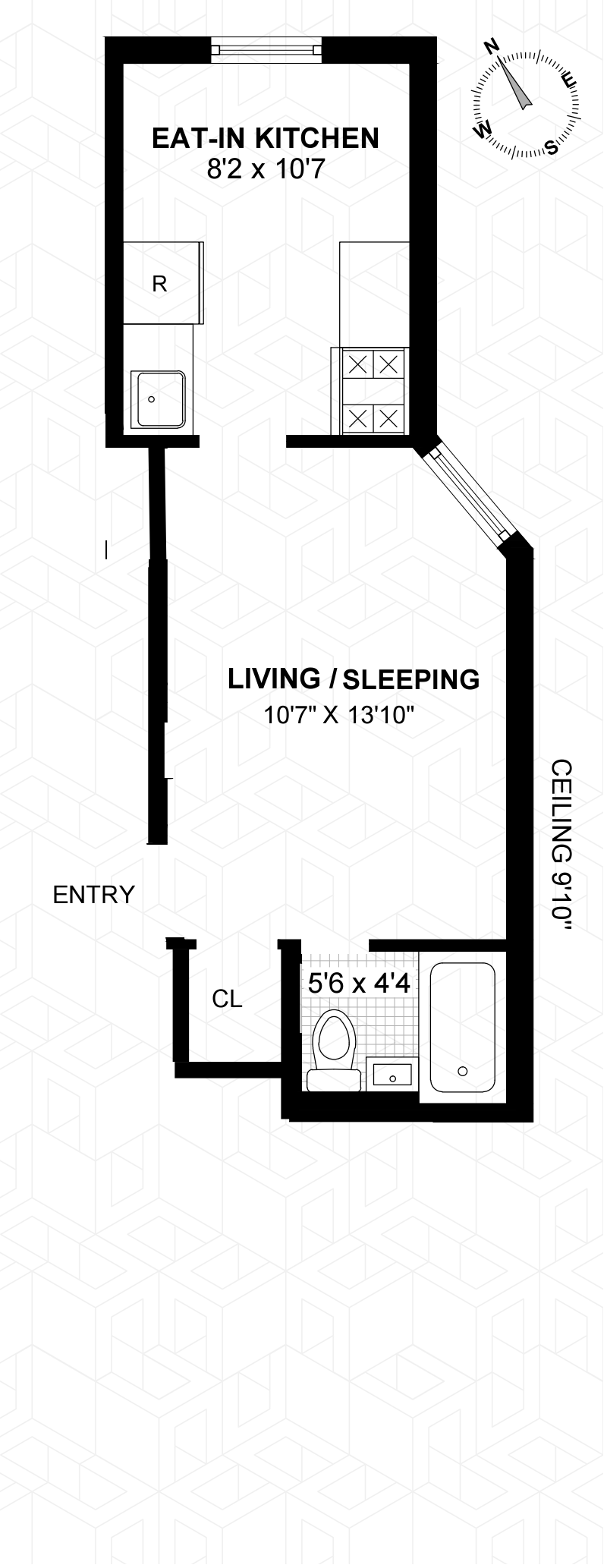 Floorplan for 359 West 126th Street, 3B