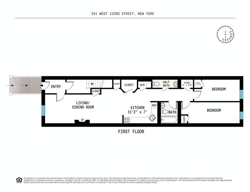 Floorplan for 241 West, 132nd Street, 1