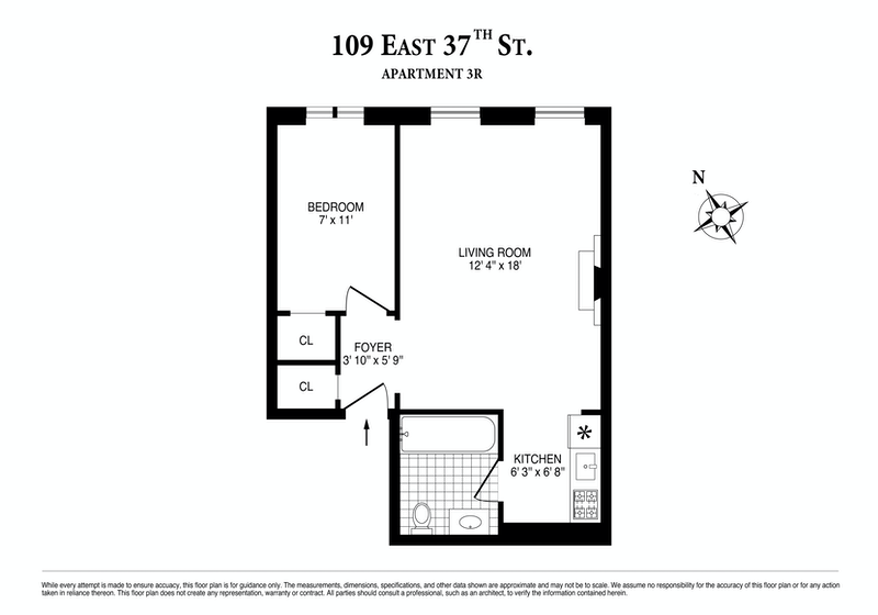 Floorplan for 109 East 37th Street