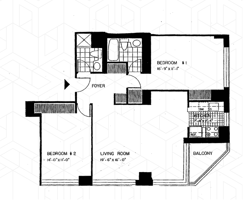Floorplan for 236 East 47th Street, 23E