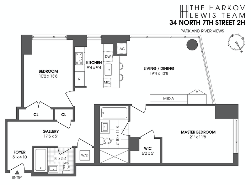 Floorplan for 34 North 7th St, 2H