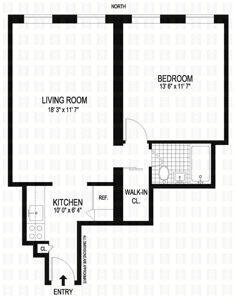 Floorplan for 250 West 22nd Street, 4E