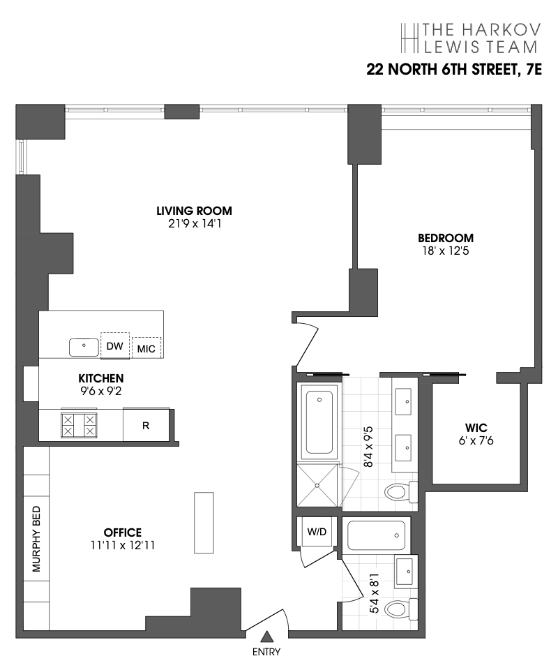Floorplan for 22 North 6th Street, 7E