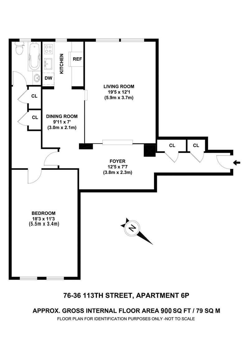 Floorplan for 76 -36 113th St, 6P