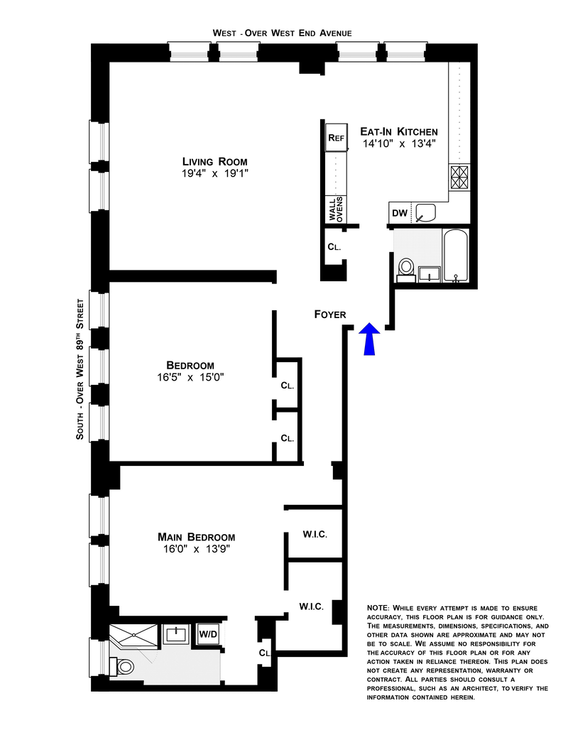 Floorplan for 600 West End Avenue, 2D