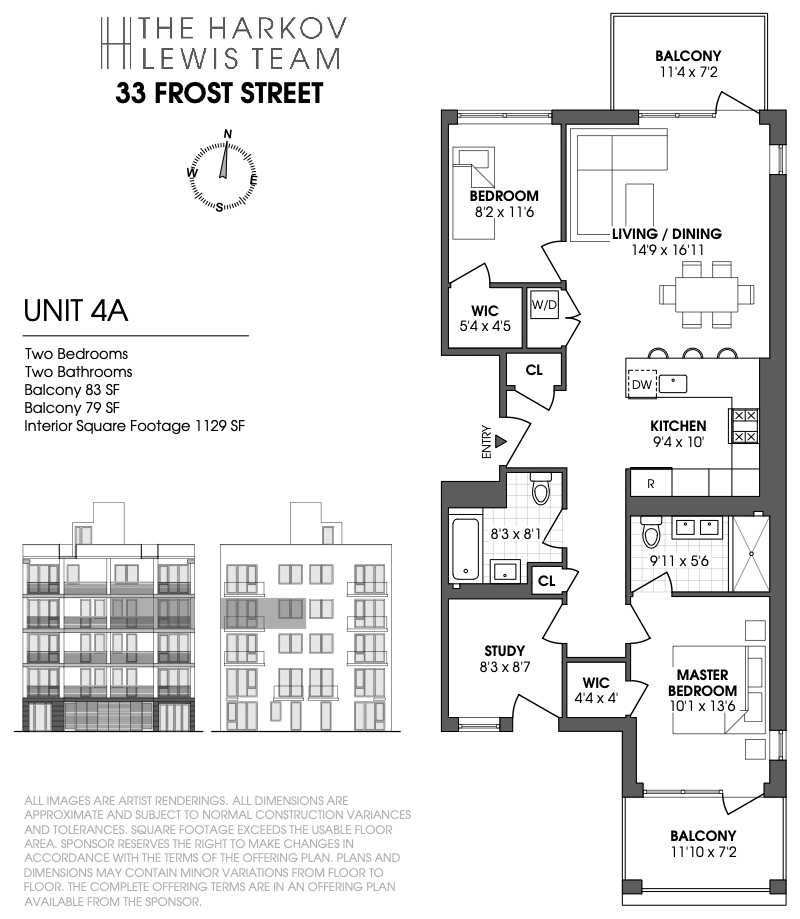 Floorplan for 33 Frost Street, 4A