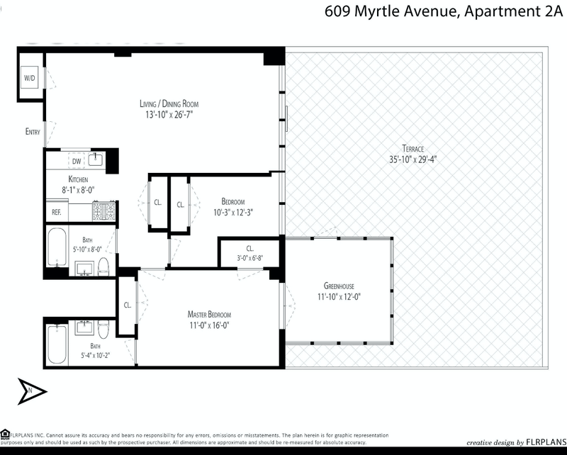 Floorplan for 609 Myrtle Avenue, 2A