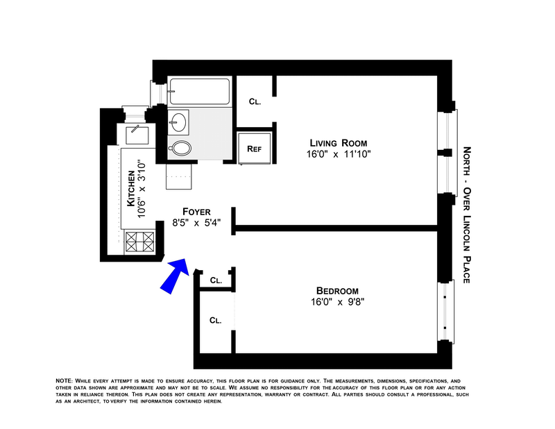 Floorplan for 216 Lincoln Place, B1