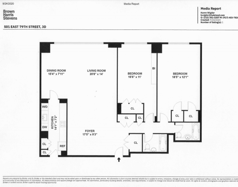 Floorplan for 501 East 79th Street, 3D