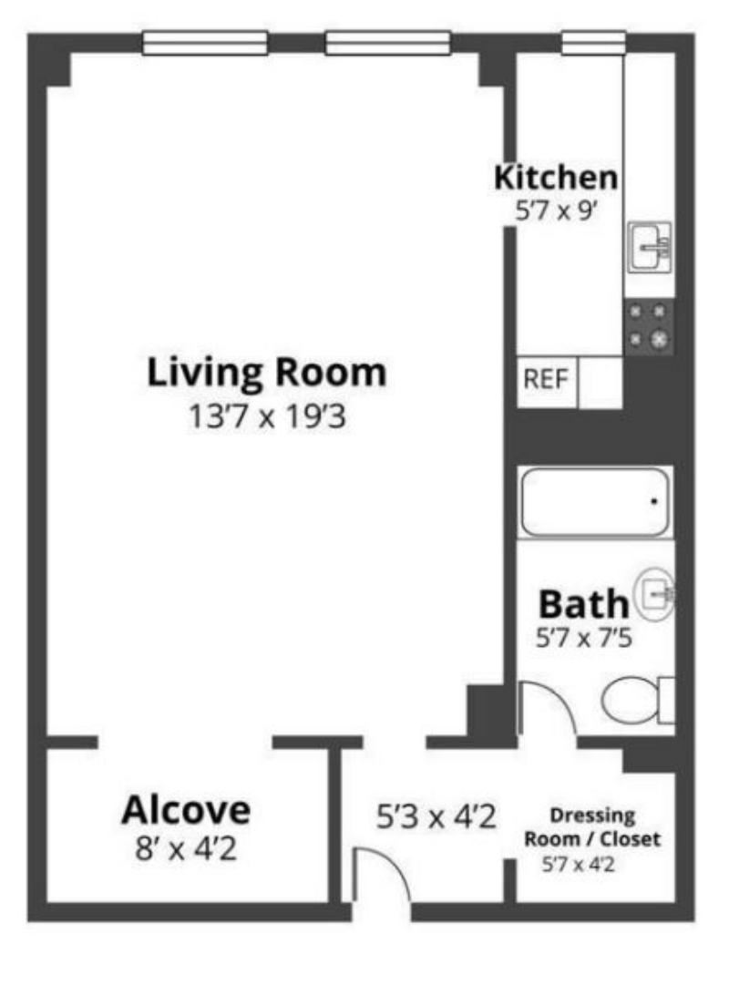 Floorplan for London Terrace 465