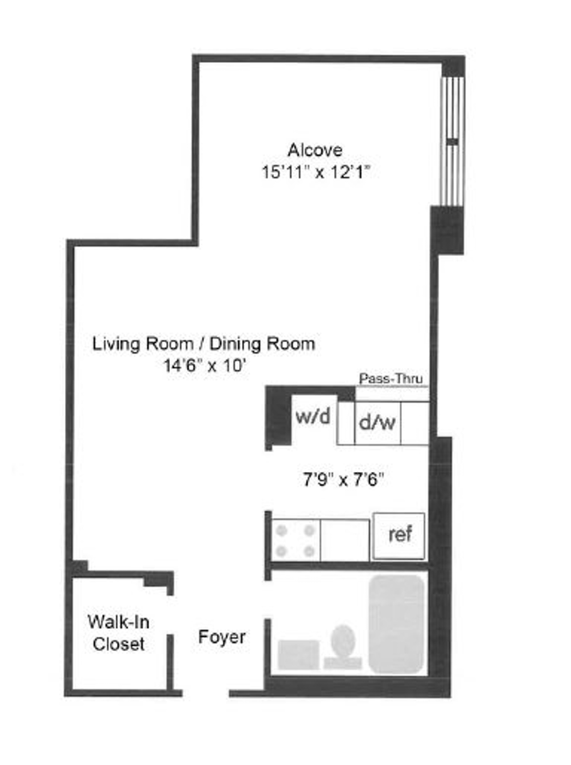 Floorplan for 343 East 74th Street, 5E