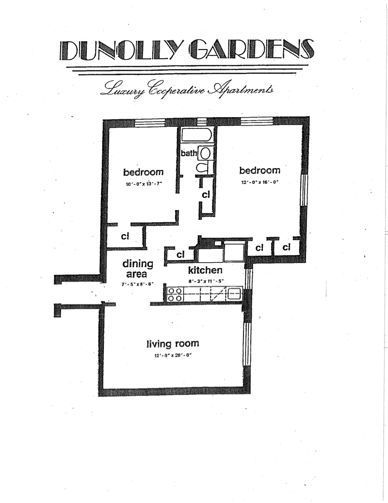 Floorplan for 34 -41 78th Street, 1A