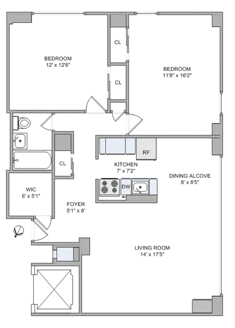 Floorplan for 33-64 21st Street