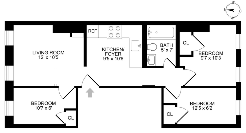 Floorplan for 834 Halsey Street  Unit, 2
