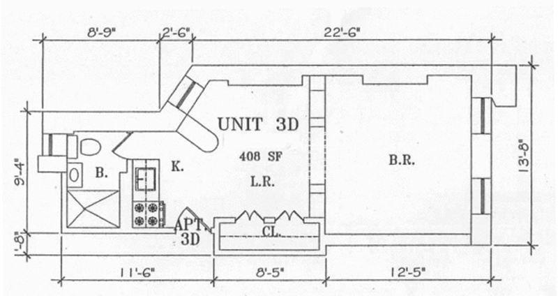 Floorplan for 223 West 10th Street