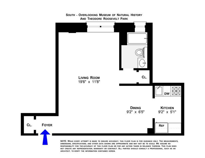 Floorplan for 51 West 81st Street, 4G