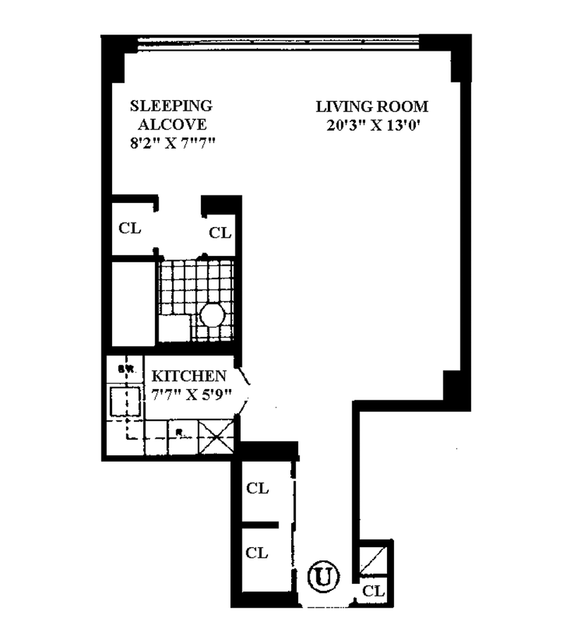 Floorplan for 155 East 34th Street, 12U