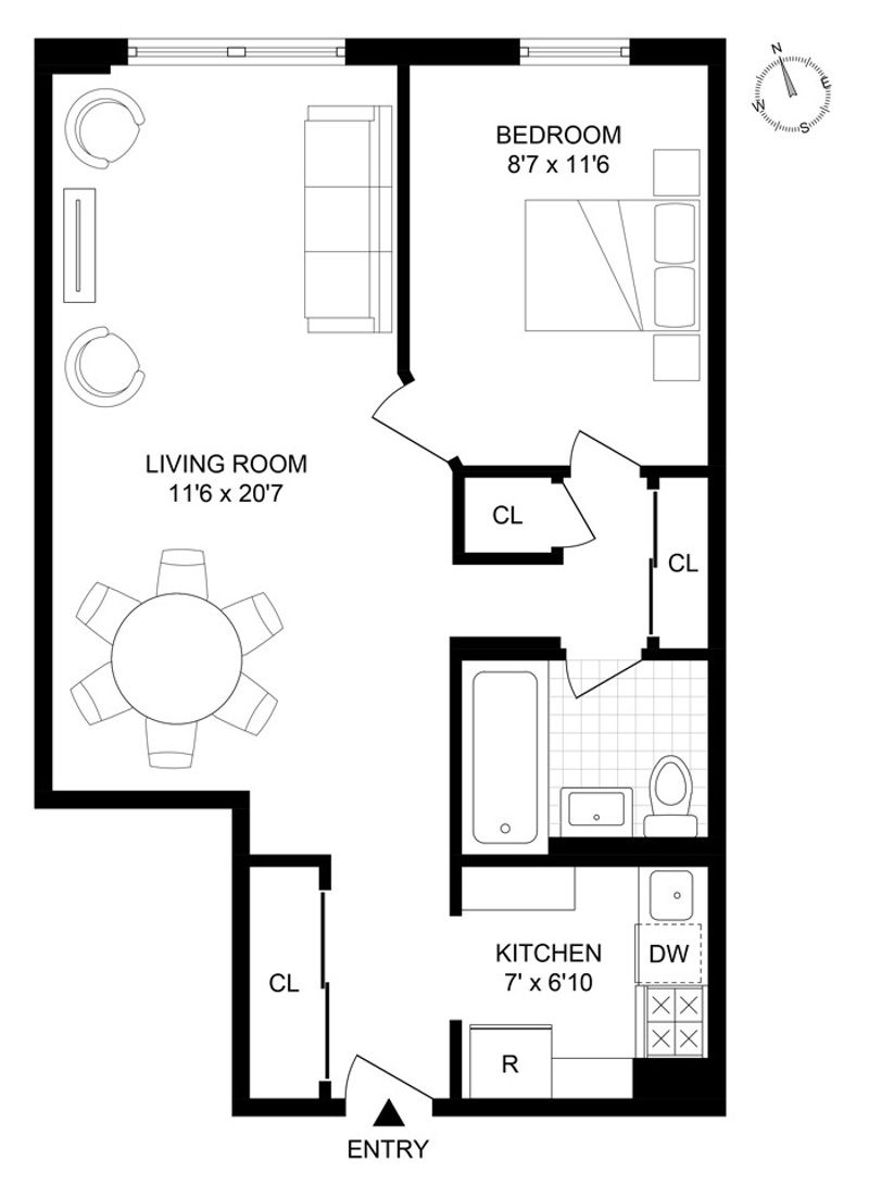 Floorplan for 165 Christopher Street, 5V