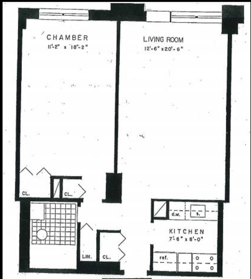 Floorplan for 201 West 70th Street, 3K