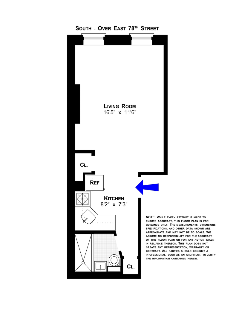Floorplan for 417 East 78th Street, 2B