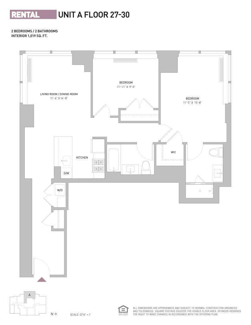 Floorplan for 388 Bridge Street, 27A