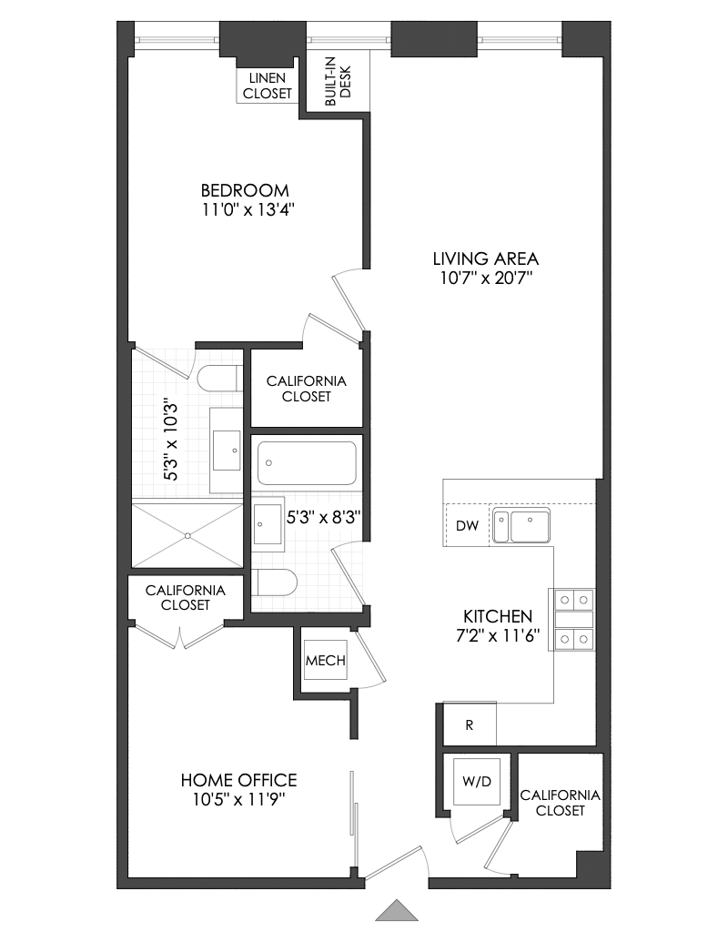 Floorplan for 257 West 117th Street, 3F
