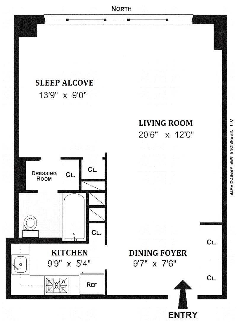 Floorplan for 165 West 66th Street, 14Q