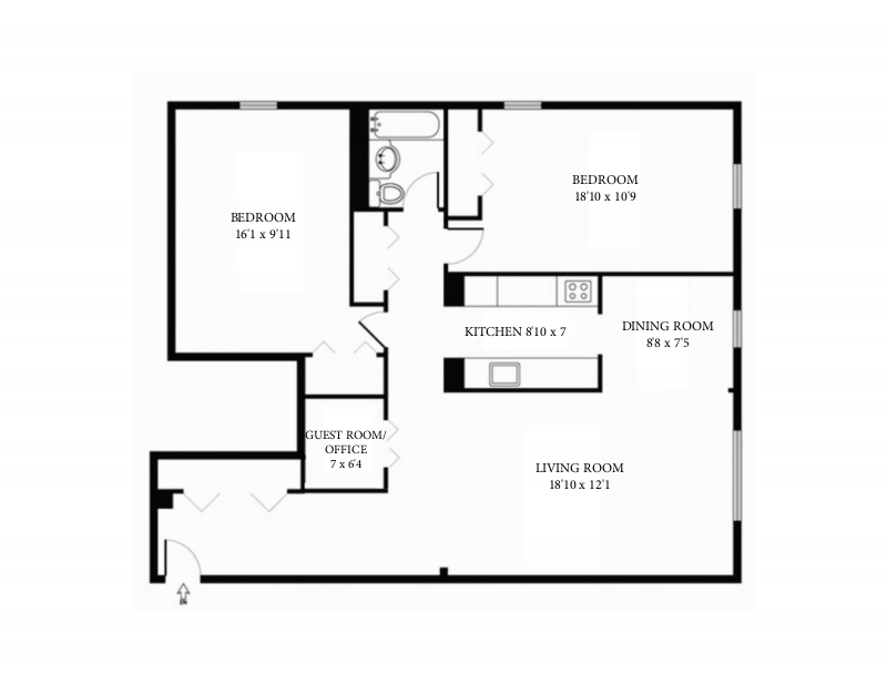 Floorplan for 3901 Independence Avenue, 4F
